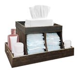 YEXEXINM diaper caddy assembly shows quick setup with two screws for stability.