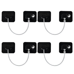 YEYA refrigerator lock with large adhesive base for secure toddler-proofing.