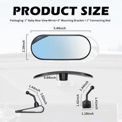 YGDMD baby mirror clip-on bracket enables quick sun-visor mounting for flexible positioning.