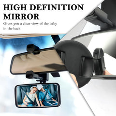 YGDMD 360-degree adjustable mirror helps parents angle for best baby visibility.