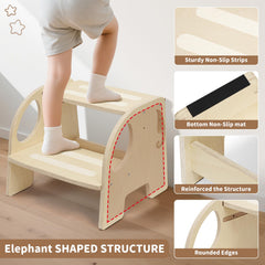 YHANEC step stool with A-frame stability for safe use on any floor.