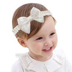 Yheahin ivory headband used as baby photography prop for portraits