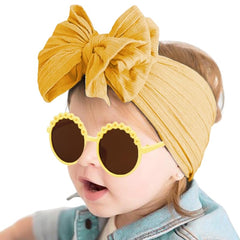 Yheahin baby sunglasses daisy frames yellow shield UV rays for sunny days