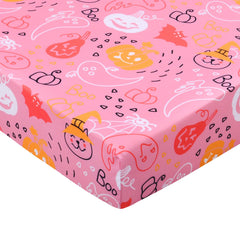 YHITBG Halloween crib sheets with pumpkins ghosts bats for playful nursery vibes
