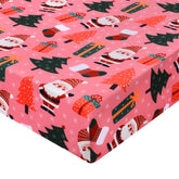 YHITBG Christmas crib sheet with Santa design for safe, cozy sleep.