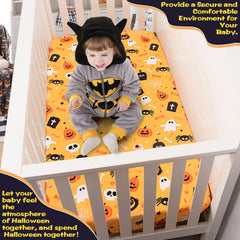 YHITBG skeletons crib sheet adds playful decor while keeping baby comfortable