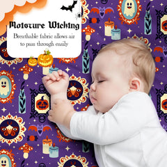 YHITBG Halloween crib sheets deep pocket elastic for secure crib fit