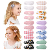 YHXX YLEN 20pcs snap toddler hair clips with flower patterns for cute outfits and secure fit.