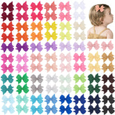 YHXX YLEN 2-inch baby bow close-up shows a secure alligator clip for tidy hair.