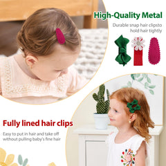 YHXX YLEN fabric-covered snap clips feel soft and gentle on hair.