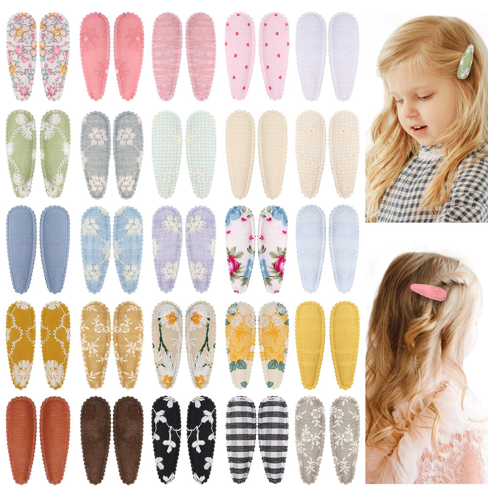 YHXX YLEN floral print hair clip 2.2in β secure hold for active kids
