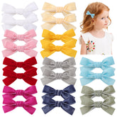 YLEN YHXX velvet hair bow pink with secure clip for daily wear