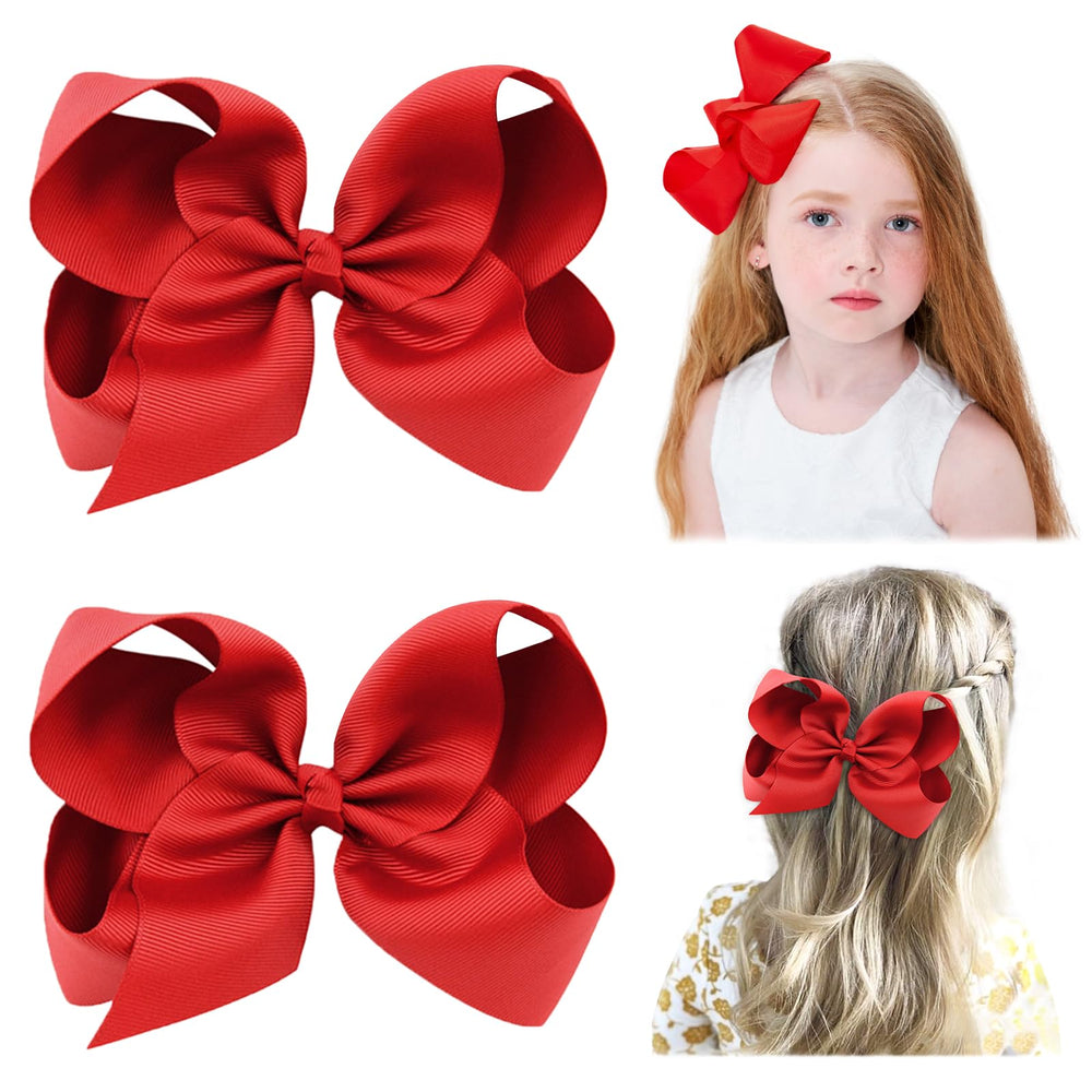 YHXX YLEN 2PCS hair bows alligator clips closeup, adds a polished touch to daily outfits.