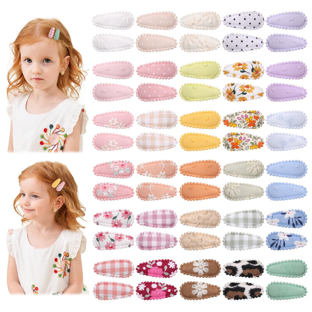 YHXX YLEN 60pcs snap flower clips in vibrant colors for coordinating outfits.