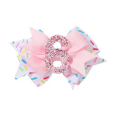 YHXX YLEN birthday bow clip with 6th charm for festive party styling
