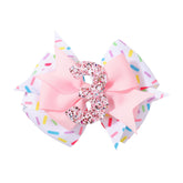 YHXX YLEN birthday bow pink clip for girls adds festive charm to party hair.