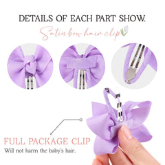 YHXX YLEN fully wrapped metal clip bows for soft touch and secure placement.