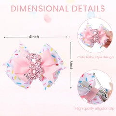 YHXX YLEN ice-cream pink hair bow for playful daily outfits.
