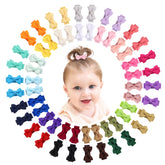 YHXX YLEN mini bows packaging shows 60 pieces in vibrant colors for coordinated outfits.