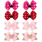 YHXX YLEN mouse ears bow clip pink polka dot for cute daily outfits and photos