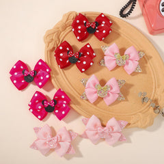 YHXX YLEN mouse ears bow clip sky blue polka dot coordinates with outfits