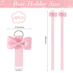 YLEN YHXX pink bow holder display helps color coordination and outfit planning.