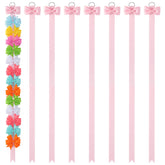 YLEN YHXX pink bow holder wall hanging keeps bows organized and easy to find.