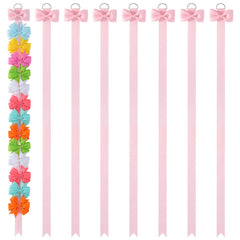 YLEN YHXX pink bow holder wall hanging keeps bows organized and easy to find.