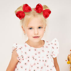 Grosgrain ribbon texture on YHXX YLEN red hair bows