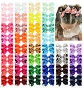 YHXX YLEN 80Pcs 3-Inch bows with alligator clips for secure hold and versatile outfits