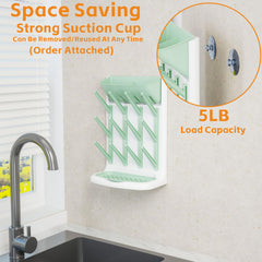 Large-capacity Yieach rack accommodates multiple 4–12 oz bottles and accessories