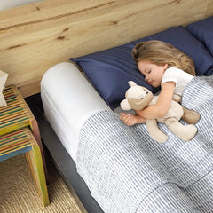 YIHATA bed rail foam bumper close-up showing soft cover for cozy safety