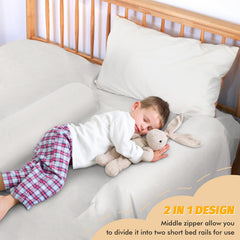 YIHATA bed rail in use under sheet delivers unobtrusive safety