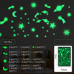 YIKANGHENG moon decals glow softly for ceiling decoration and night ambience
