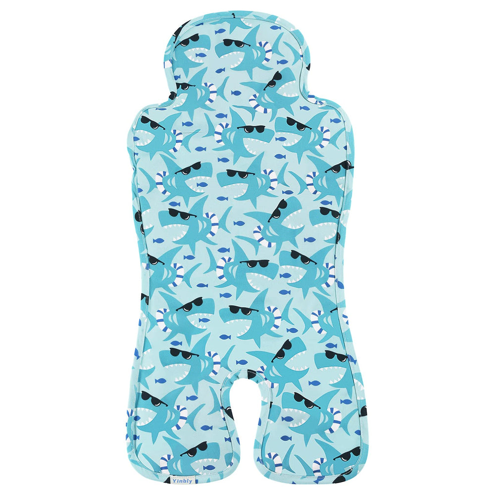 Yinbly gel car-seat cooler pad folded for travel cooling on the go.