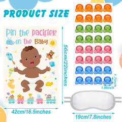 Yinder baby pacifier stickers close-up for easy placement and quick setup.