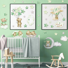 Yinder Highland Cow wall decal moon stars creates calm nighttime ambience