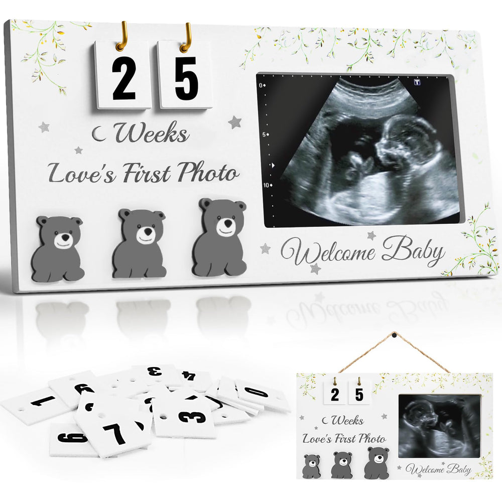 YinEpand ultrasound frame countdown weeks display signaling baby's upcoming arrival memories