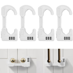 Yingranlock 4-pack cabinet locks packaging shows four white locks for home safety