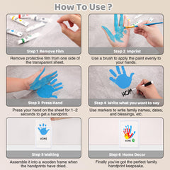 Yingsu Family Handprint Kit includes dust-proof sealant for dust-free displays.
