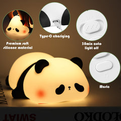 YISUN Panda light is USB rechargeable and portable for travel or night use.