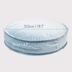 YIUOR velvet round floor pillow in reading nook for relaxed study