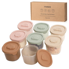 YIVEKO baby food container with cloud lid for mess-free reheating and storage.