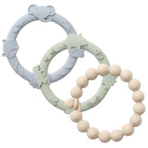 YIVEKO baby teether rings—soft textures for gentle gum massage and engaging teething.