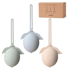 YIVEKO pacifier holder in ivory stores two pacifiers safely for on-the-go parents