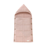 YIXPOH newborn swaddle blanket pink closeup shows soft cotton texture for cozy sleep.