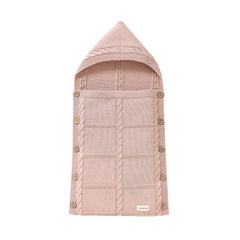 YIXPOH newborn swaddle blanket pink closeup shows soft cotton texture for cozy sleep.