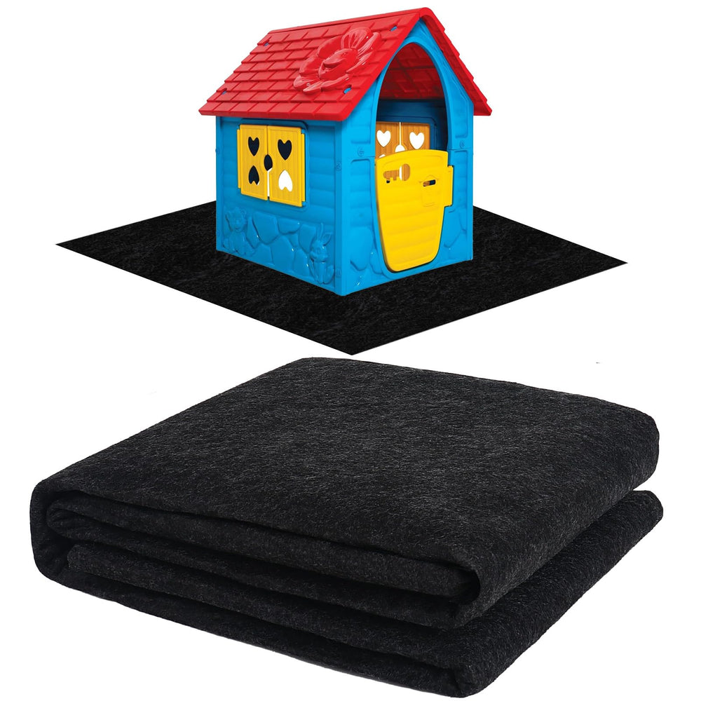 YIYIREA outdoor playhouse mat folded for portable storage.