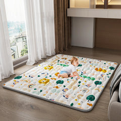 YJORIX baby play mat 50x50 rainbow design offers a cozy, safe floor playground for infants.