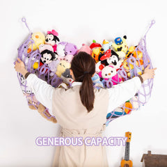 YKBU boho tassels on hammock decorate and store plush toys.